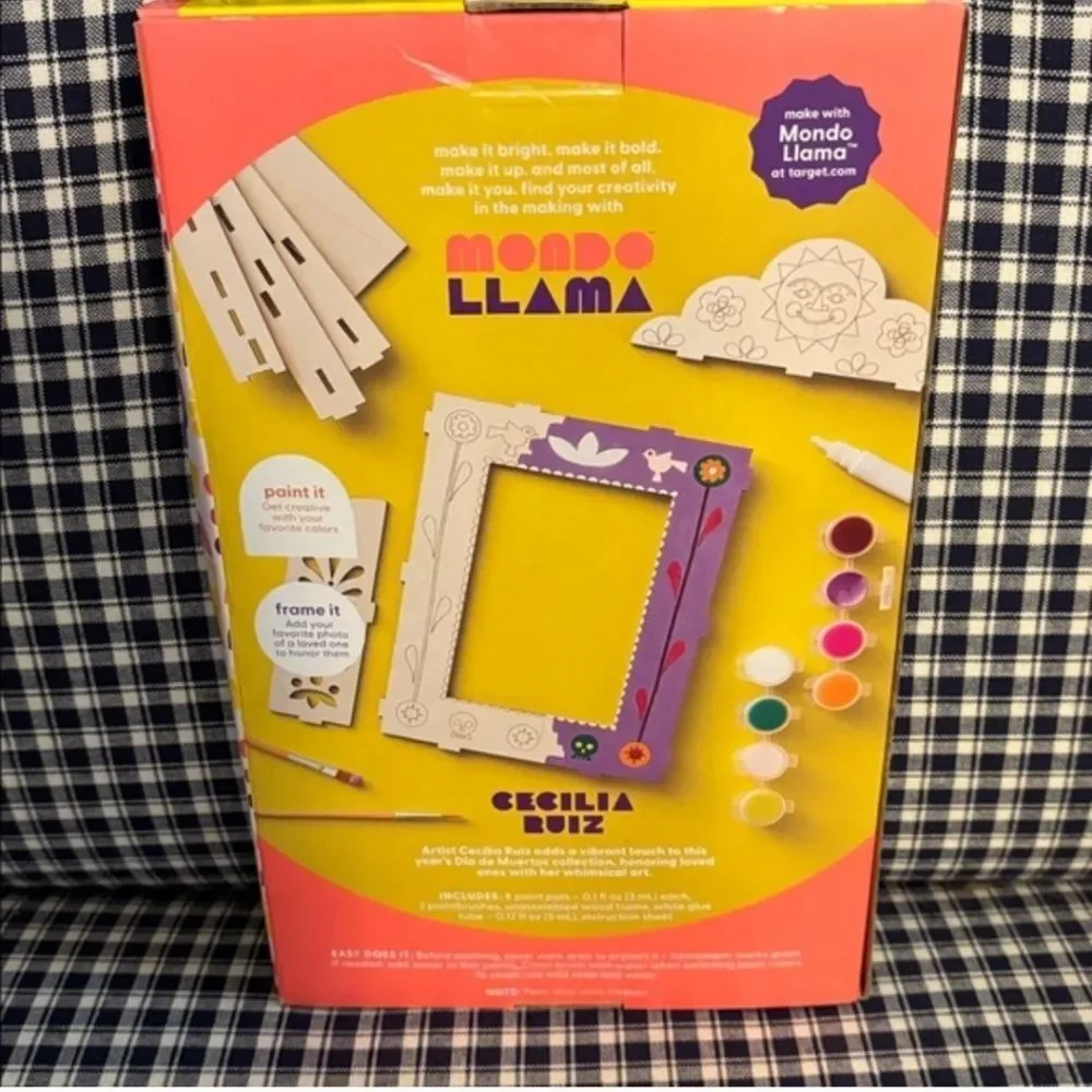 Create-Your-Own Wood Frame Kit - Pink and Yellow